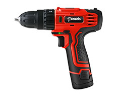 Casals Drill Cordless With Extra Battery Plastic Red 10mm 12V 