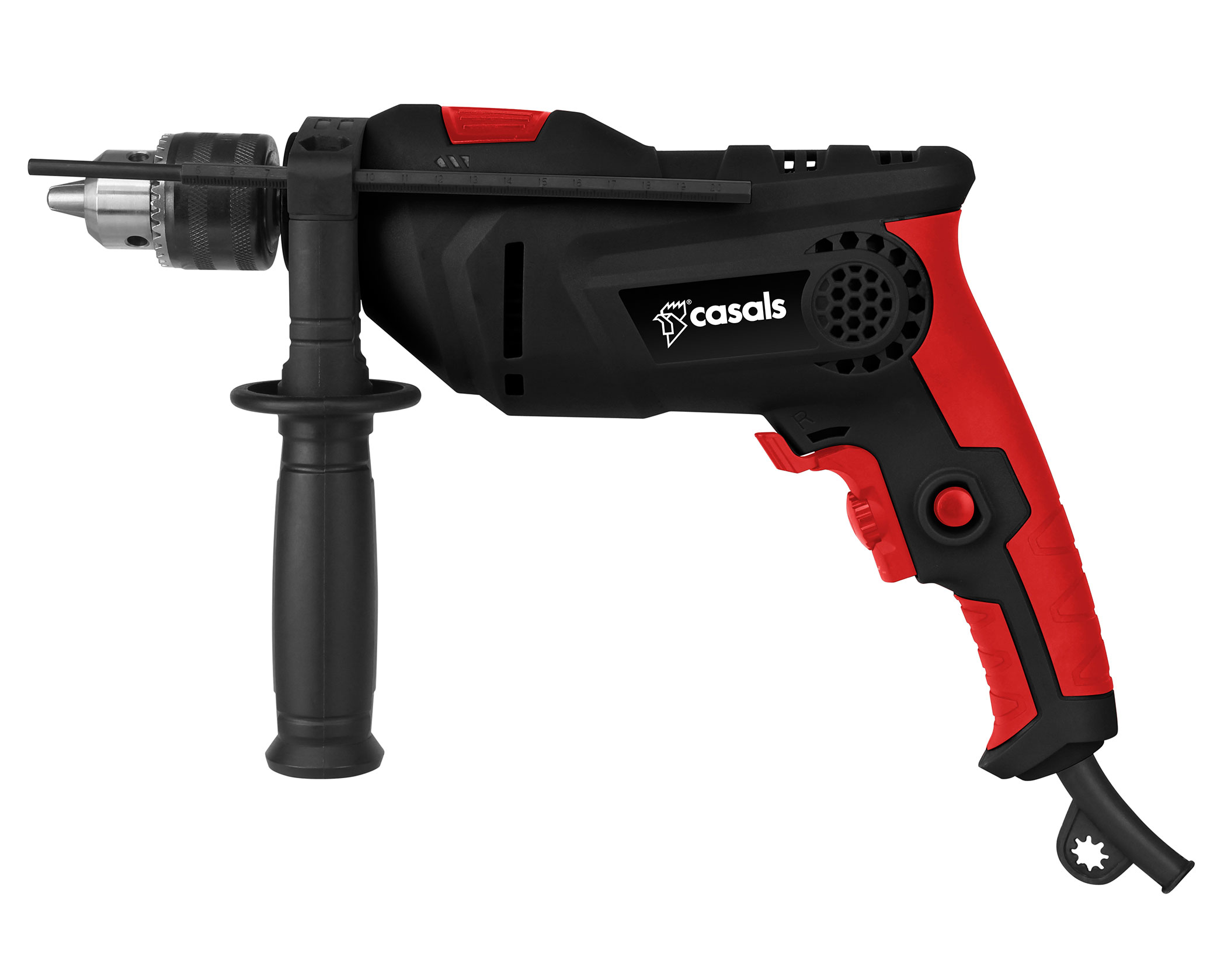 Casals Drill Impact With Auxiliary Handle Plastic Black 13mm 810W