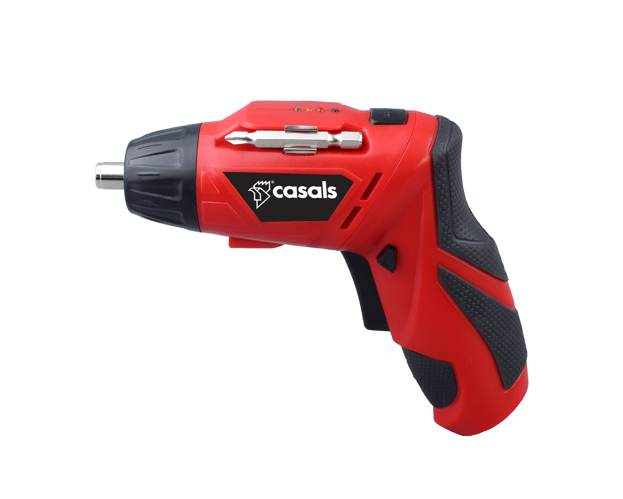 Casals Screwdriver Cordless Rechargeable 12 Piece Set Plastic Red 6