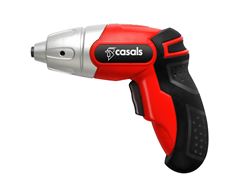Casals Screwdriver Cordless 10 Piece Set Plastic Red 6.35Hex 3.6V #